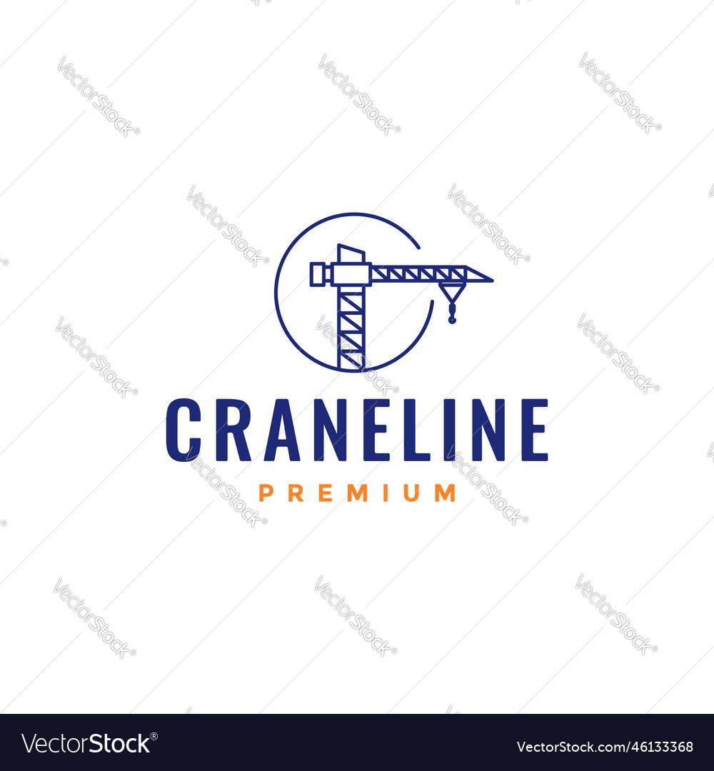 Building construction heavy equipment crane Vector Image