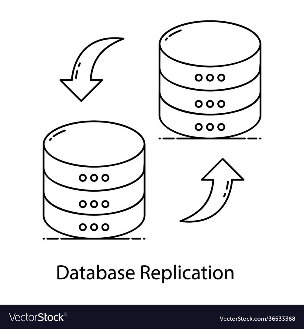 Database replication Royalty Free Vector Image