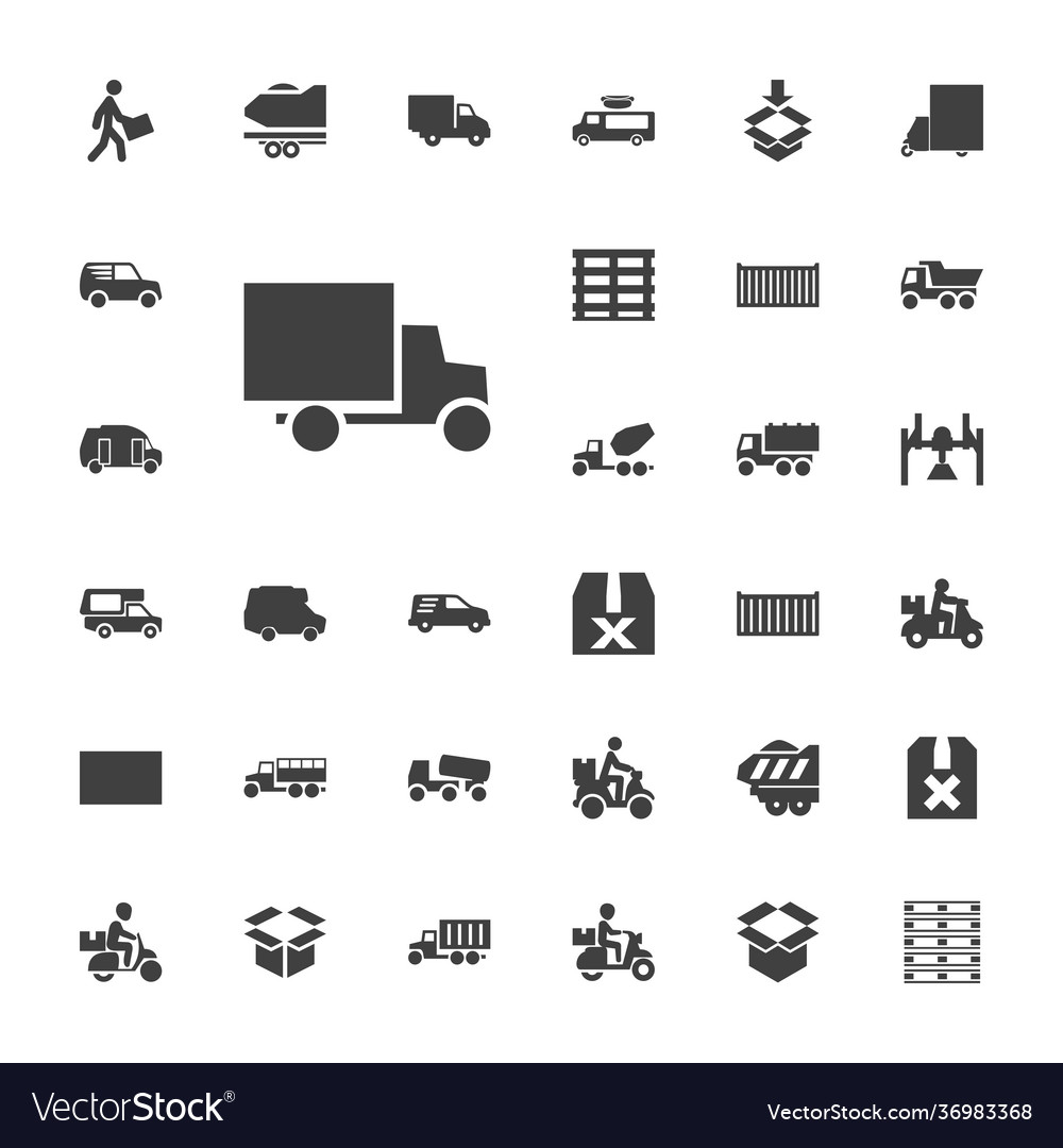 Deliver icons Royalty Free Vector Image - VectorStock