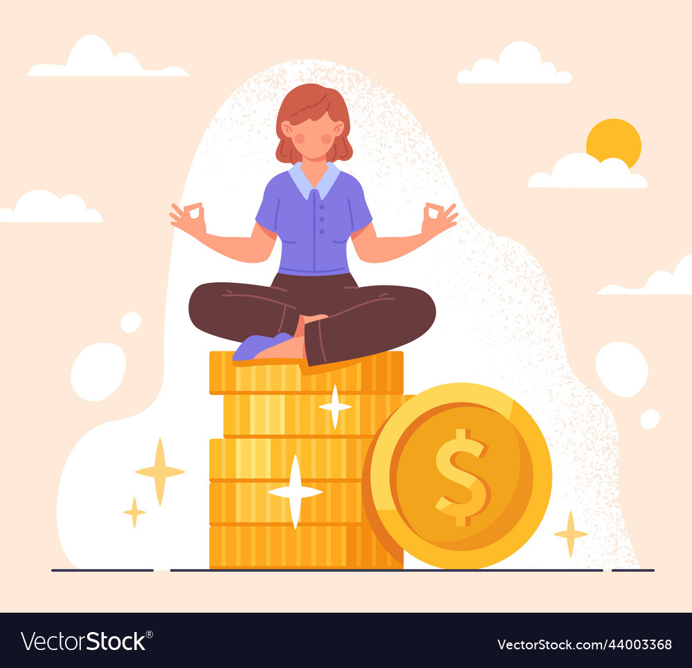 Financial guru concept Royalty Free Vector Image