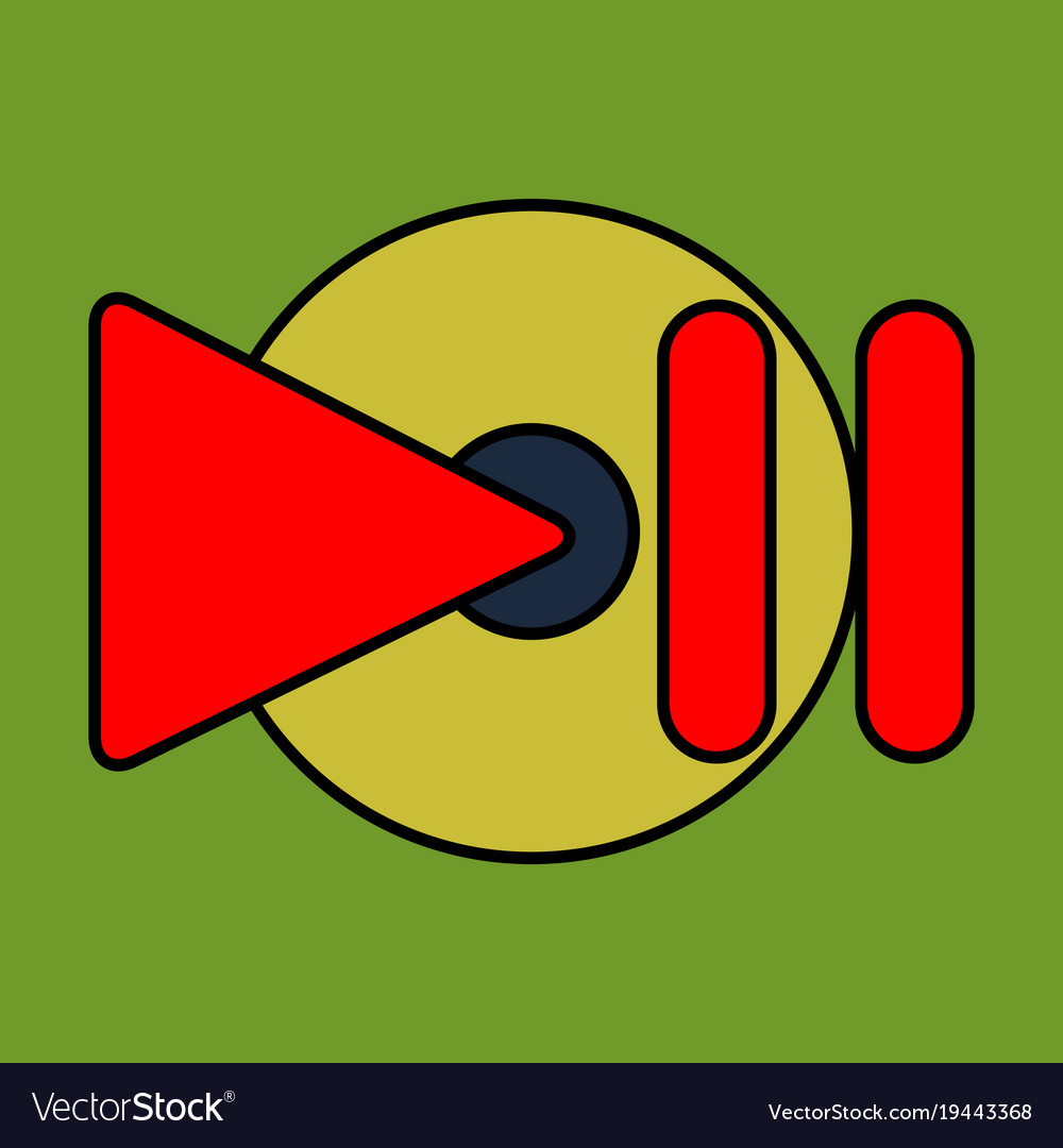 Flat play logo icon buttonyoutube social