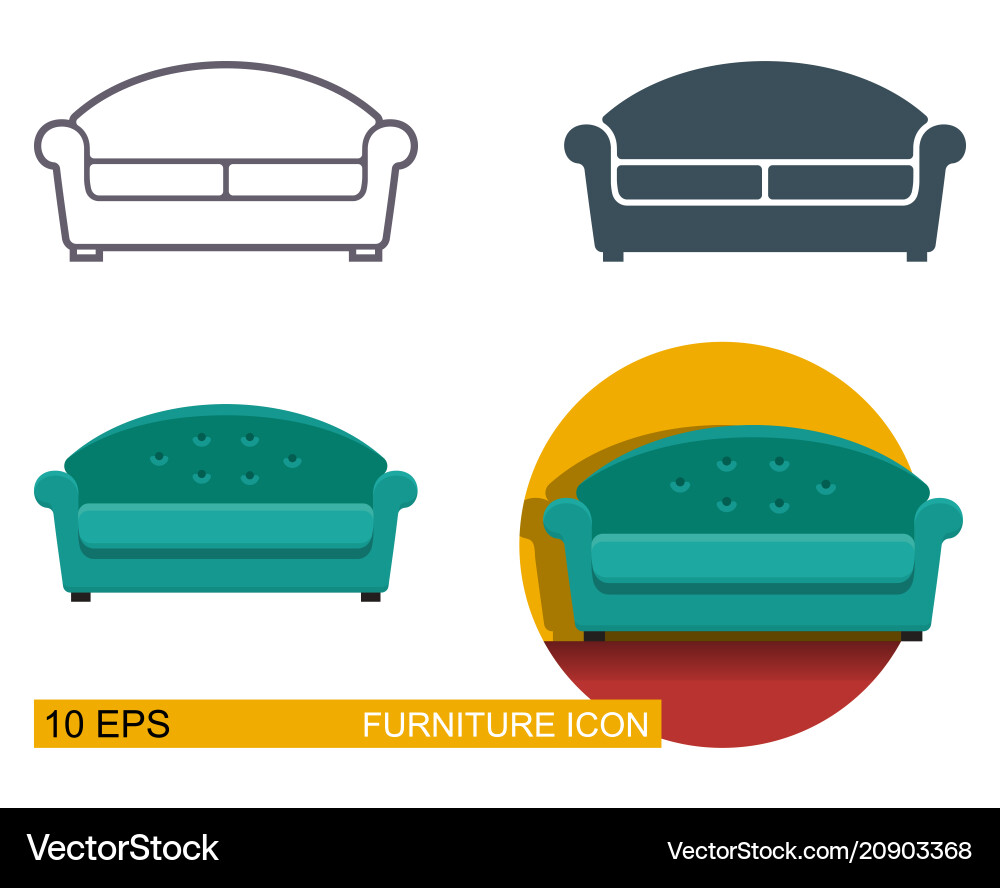 Icons sofa Royalty Free Vector Image - VectorStock