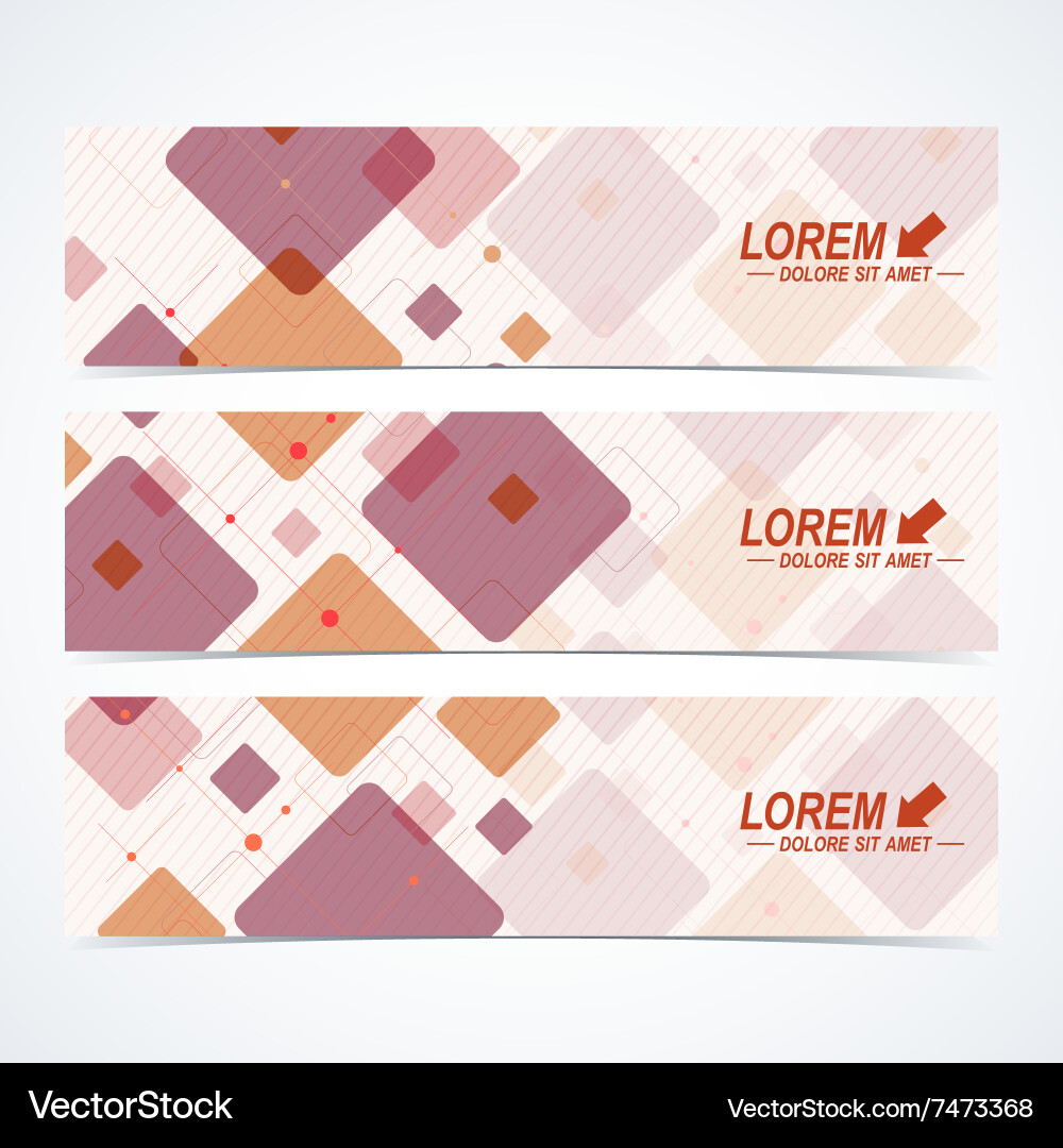 Set horizontal banners background Royalty Free Vector Image