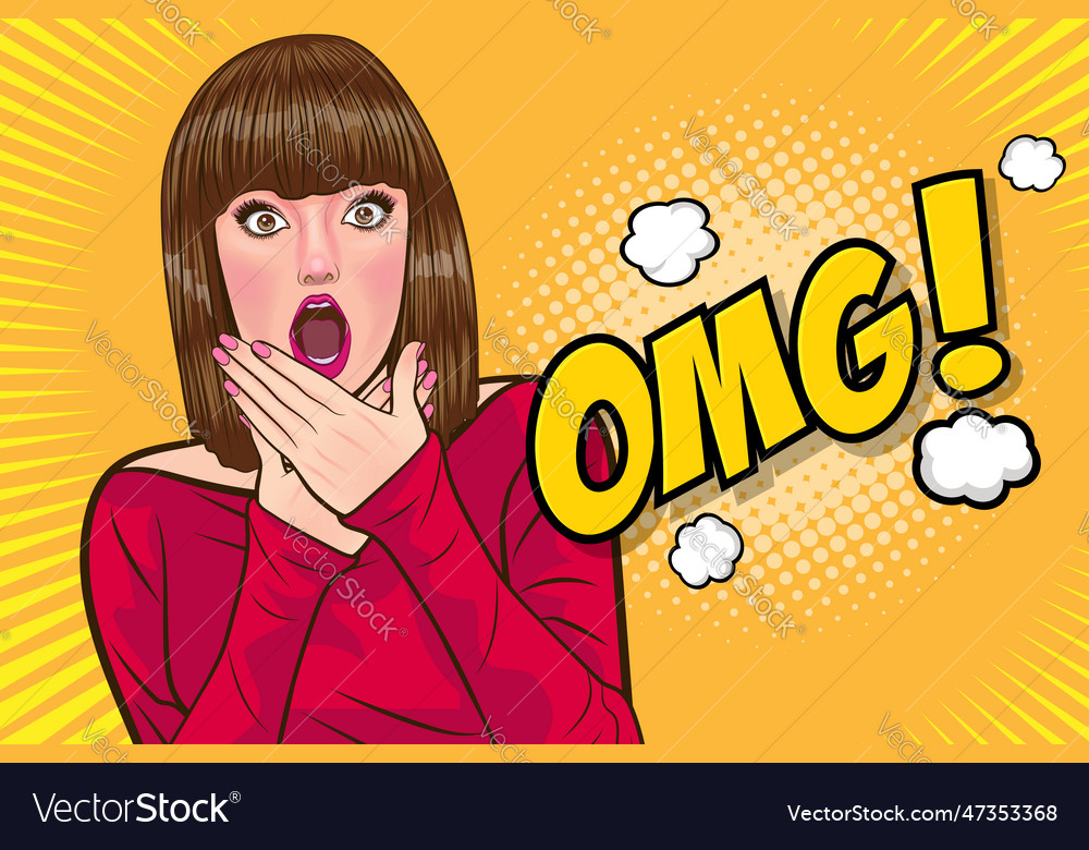 Surprised beautiful young woman 020 Royalty Free Vector