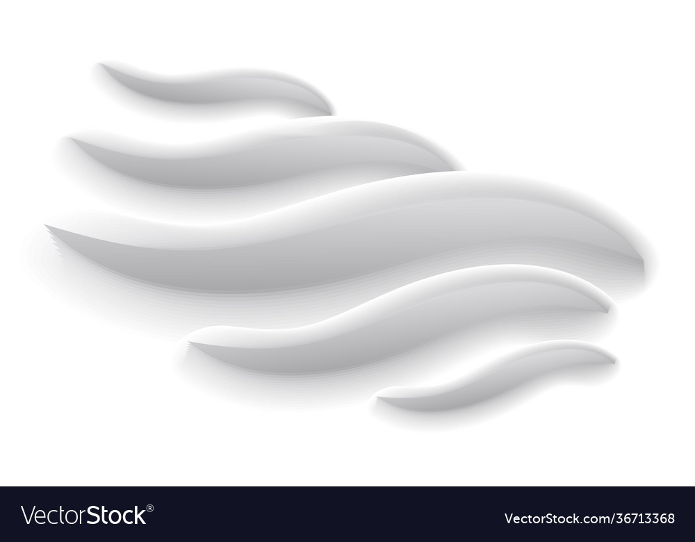 White 3d wavy shapes on wall realistic Royalty Free Vector