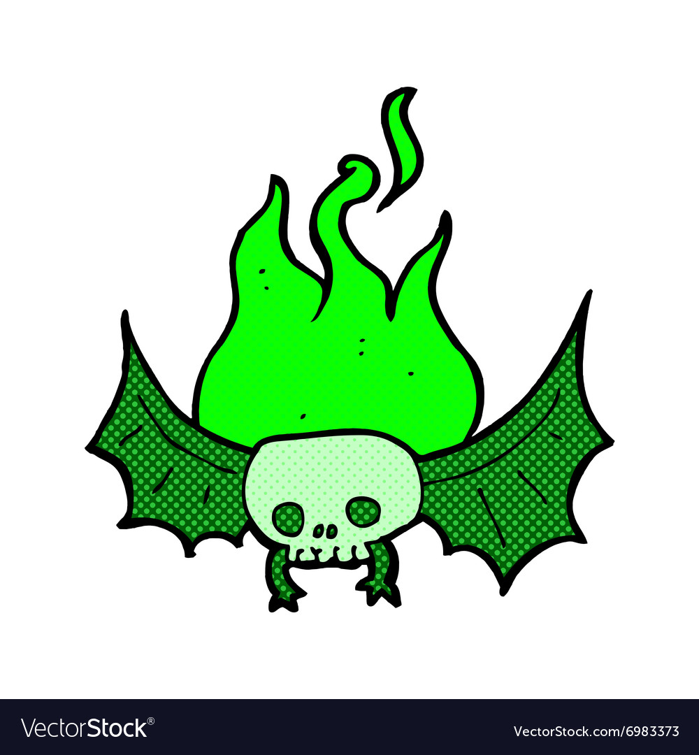 Comic Cartoon Skull Fledermaus