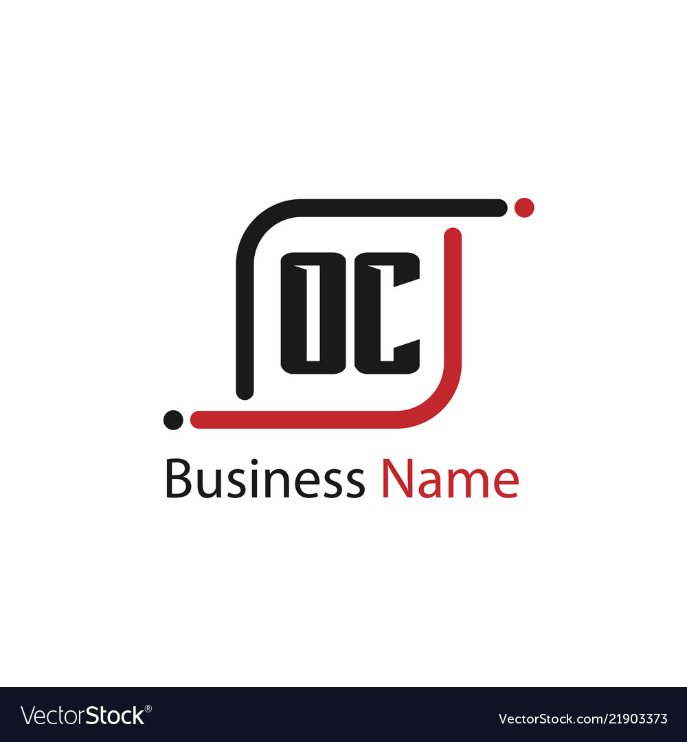 Initial letter oc logo template design