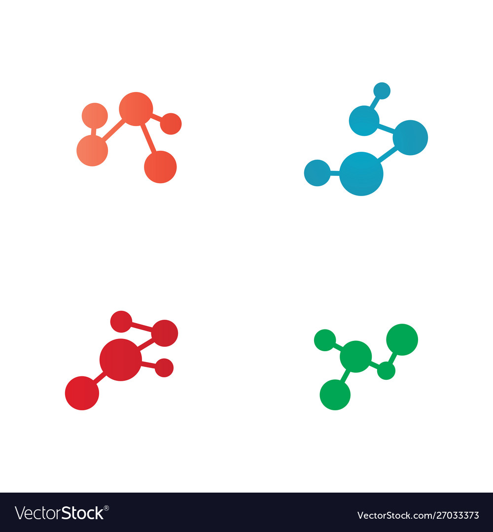 Molecular structure chemical atoms Royalty Free Vector Image