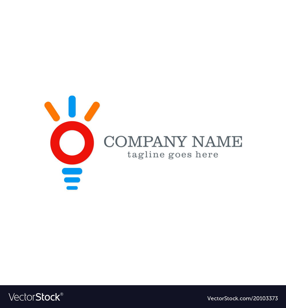 Round Idea Company Logo Design Vector Image Round Idea Company Logo Design Vector Image