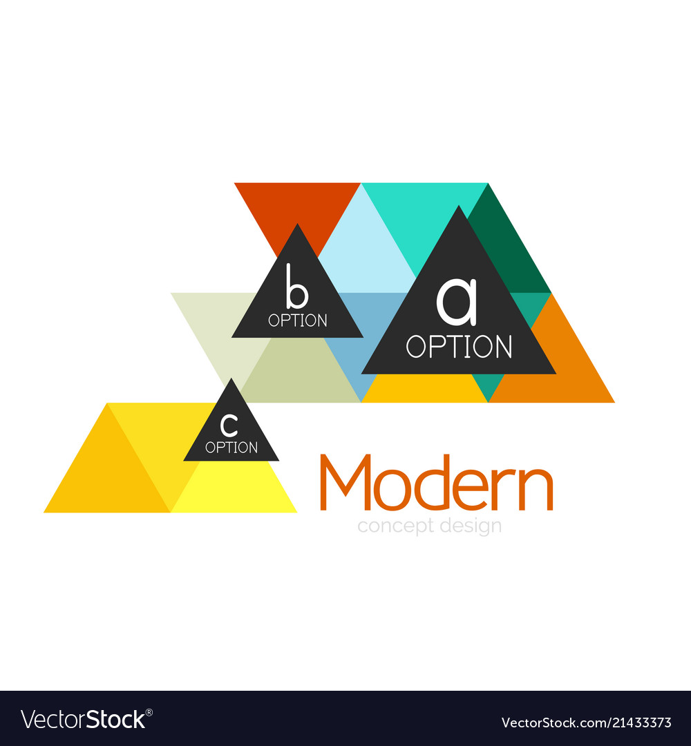 Triangle shape design abstract business logo icon