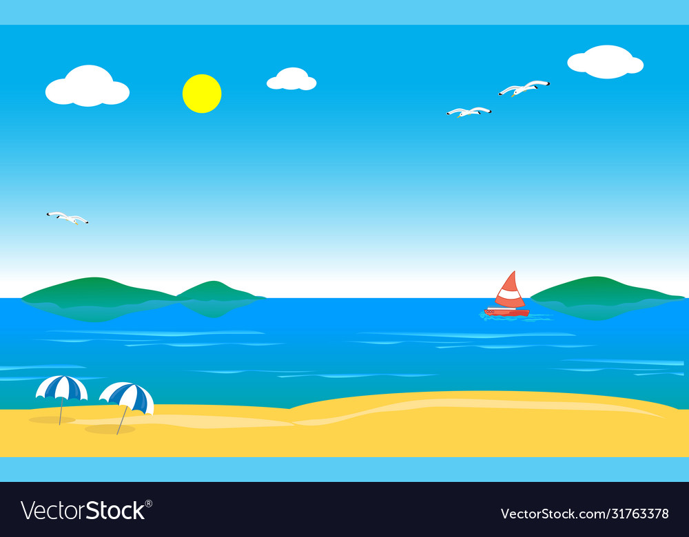 Beach landscape scenery