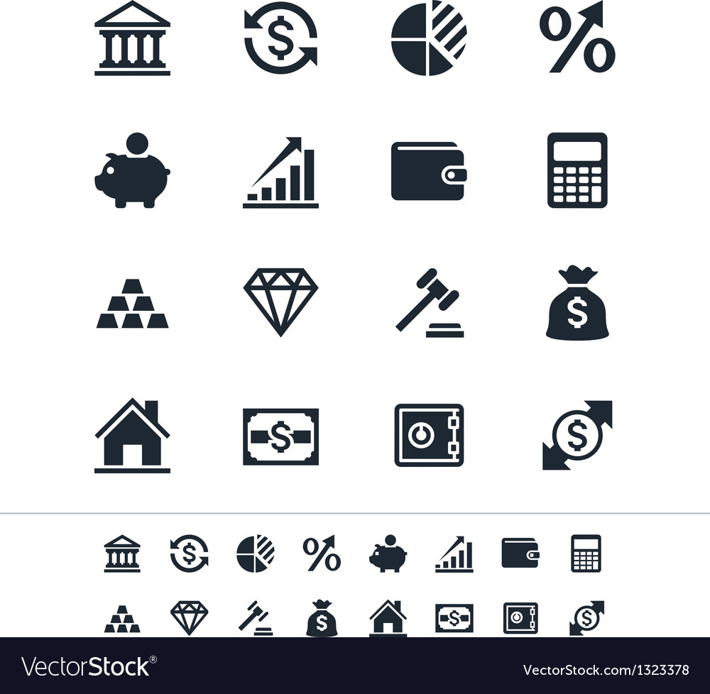 Financial investment icons