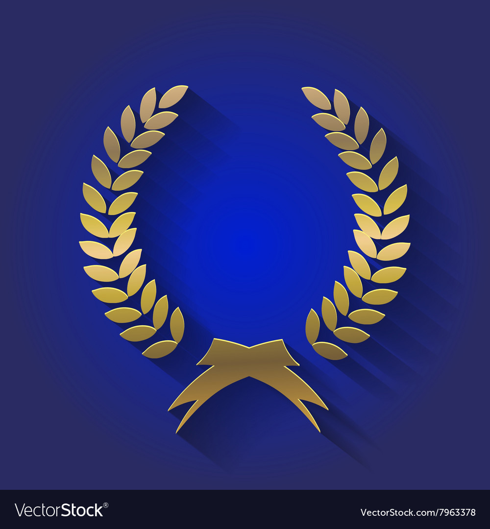 Gold award wreaths laurel victory and Royalty Free Vector