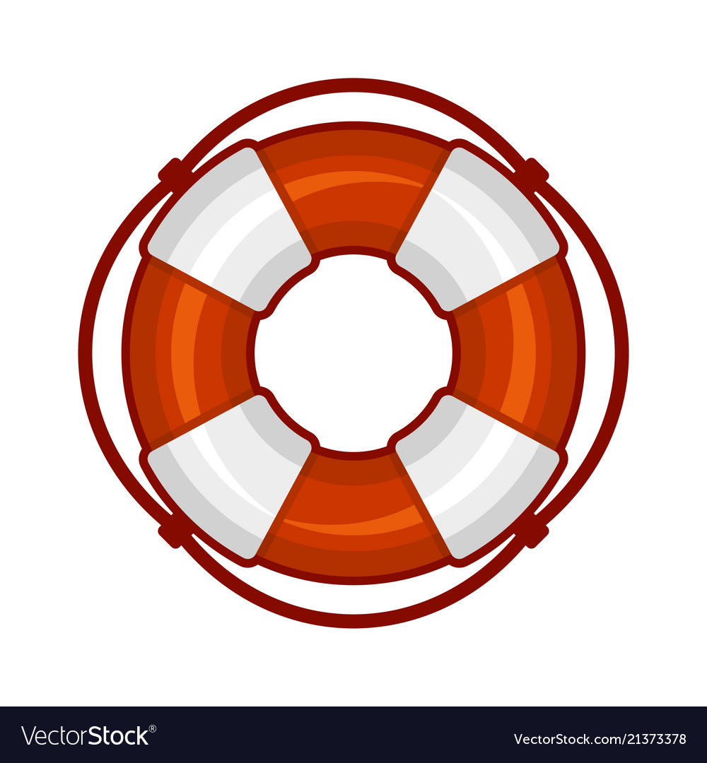 Life buoy icon on white background Royalty Free Vector Image