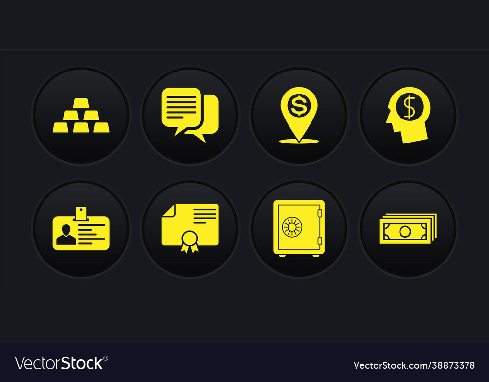 Set identification badge business man planning