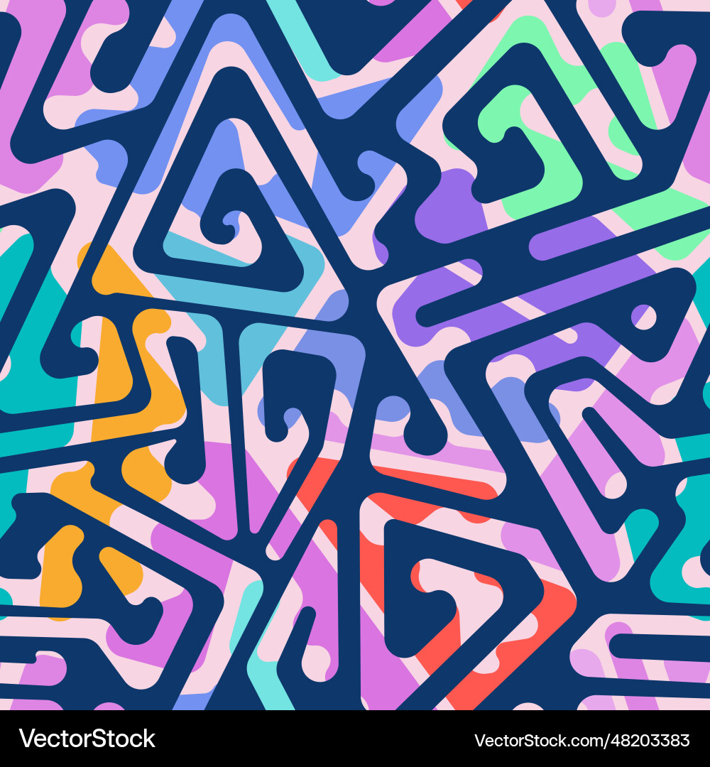 Colored spiral seamless pattern Royalty Free Vector Image