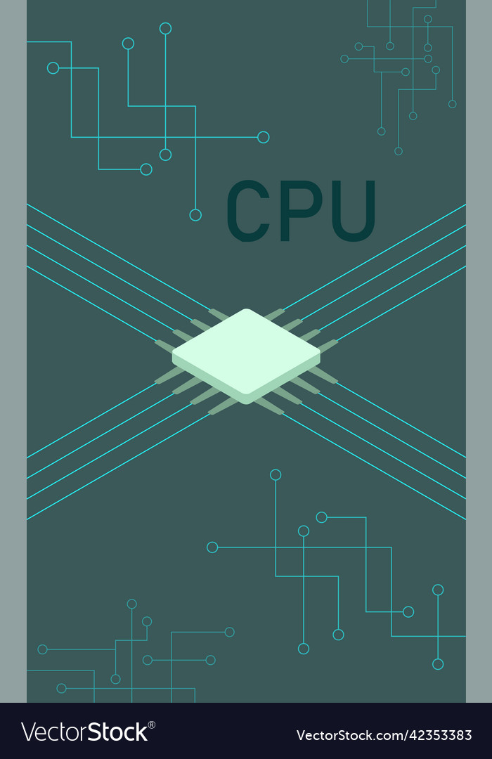 Cpu wallpaper poster simple flat