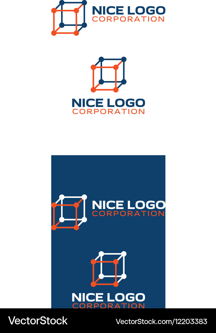 Cube logo 3d Royalty Free Vector Image - VectorStock