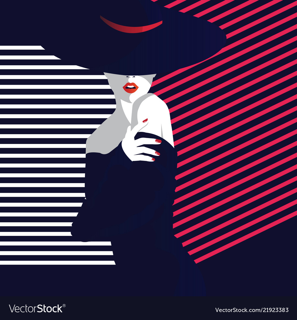 Fashion and stylish woman in style pop art Vector Image