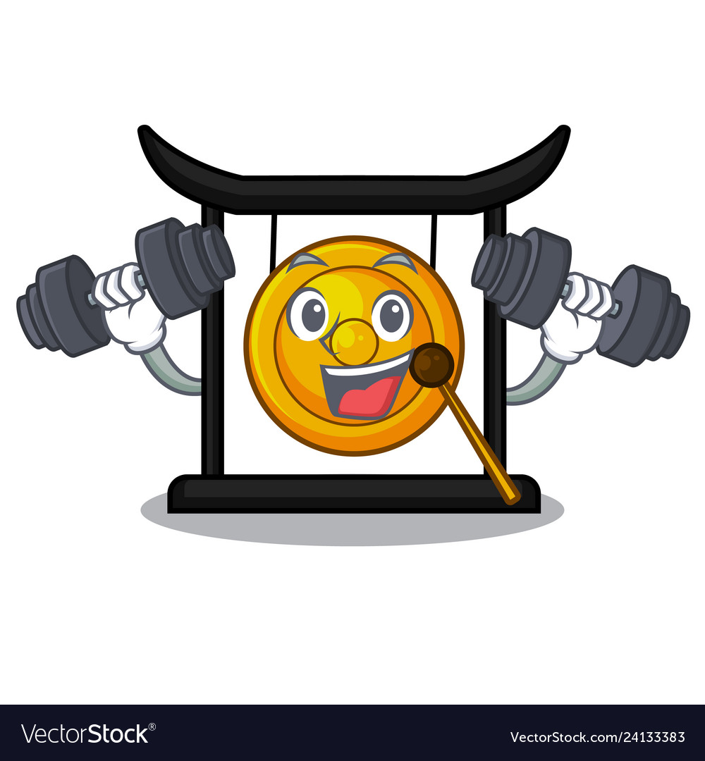 Fitness golden gong in the character shape