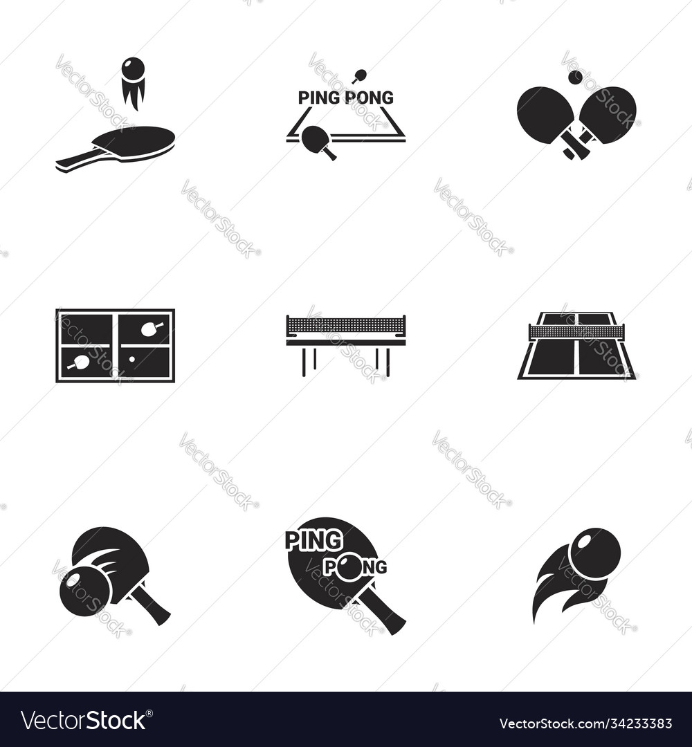 Icons for theme ping pong icon set