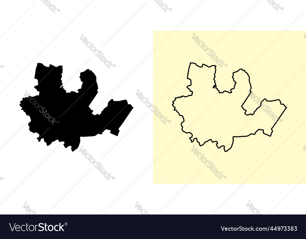 Madona map latvia europe filled and outline map Vector Image