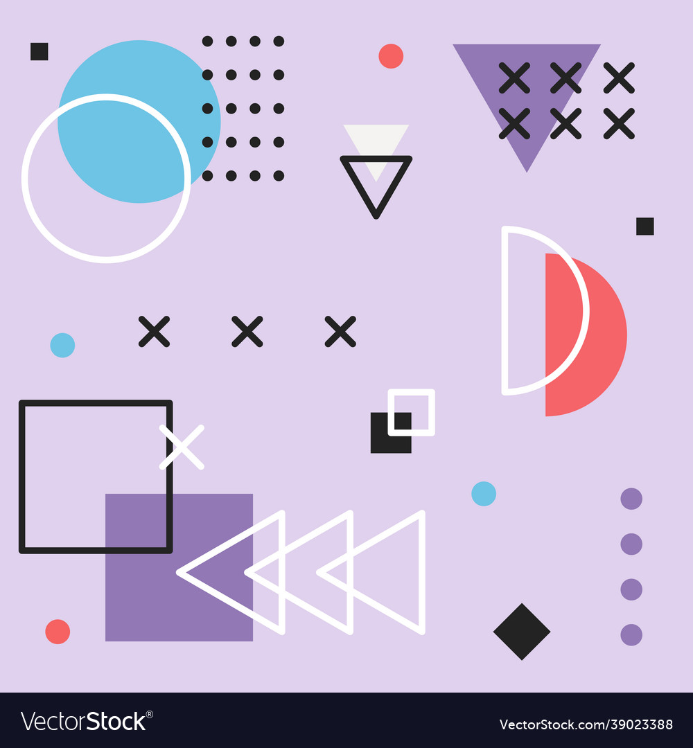 Abstract background with different geometric