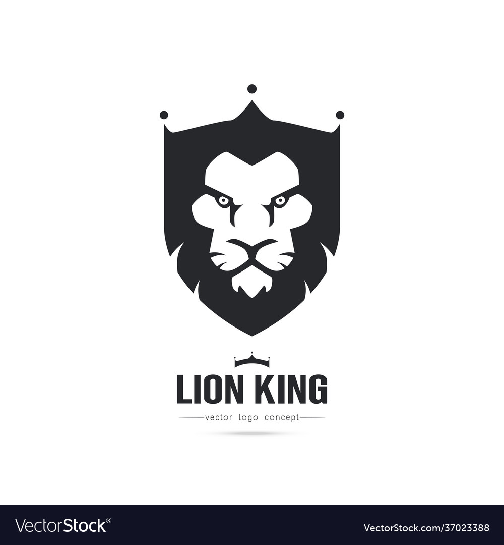 Elegant lion logo design Royalty Free Vector Image