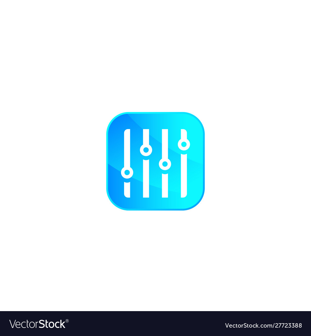 Eq Schieberegler-Symbol für Apps