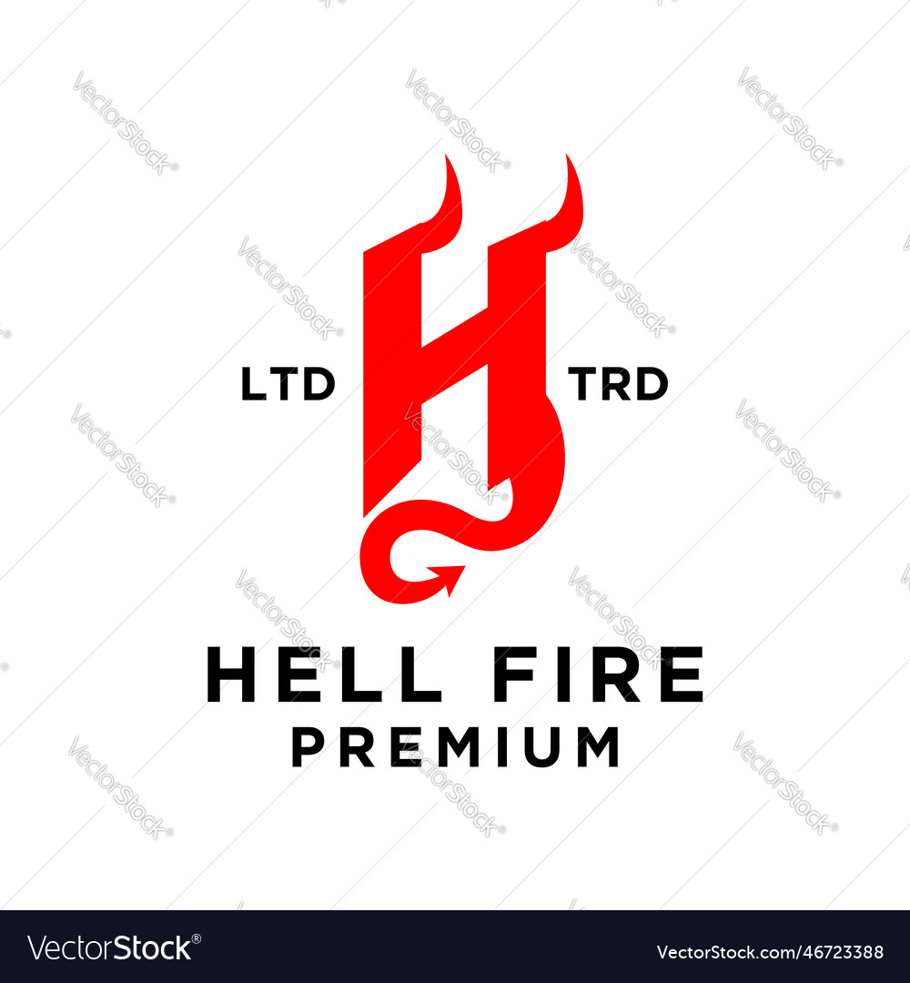 Hell spear fire logo icon design