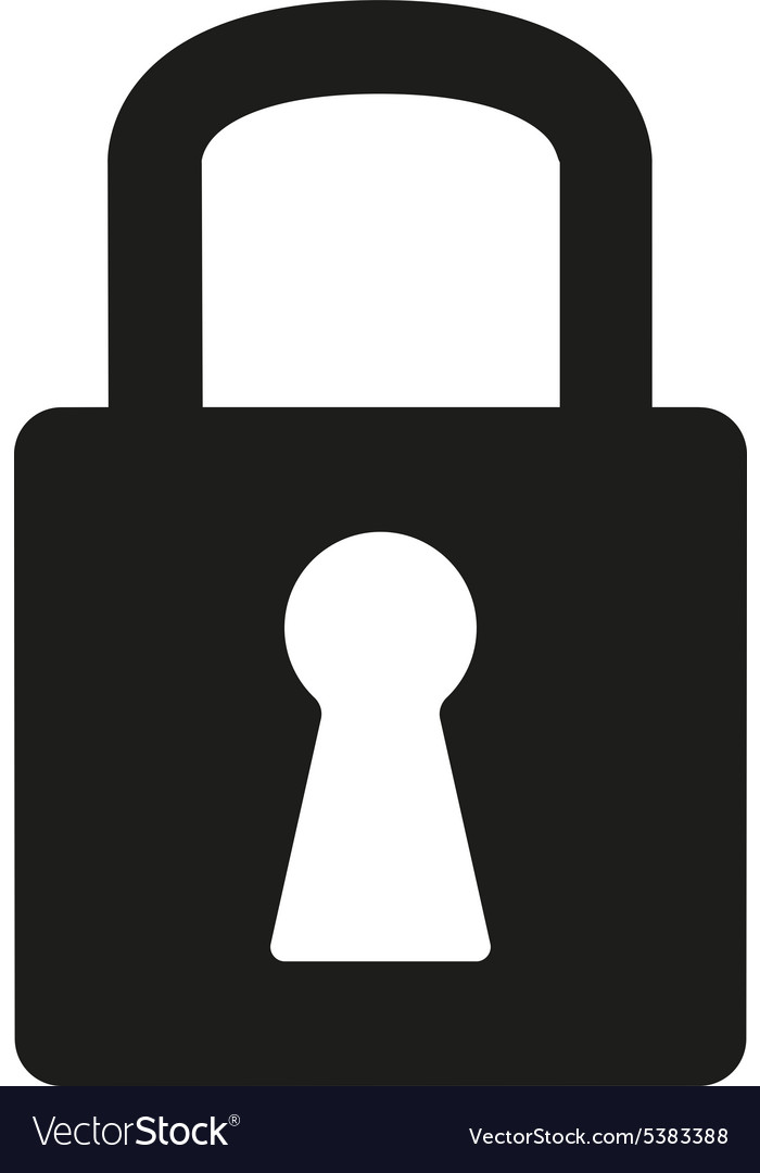 Lock icon symbol flat