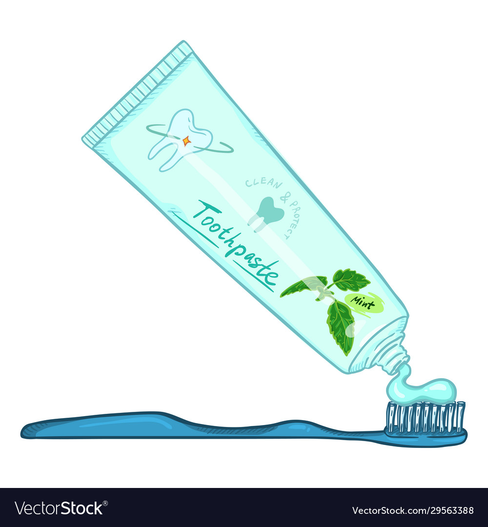 Single cartoon color - tube toothpaste