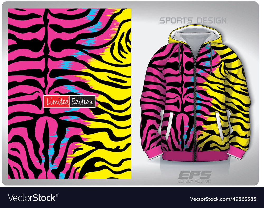 Sports shirt background imagepink yellow tiger