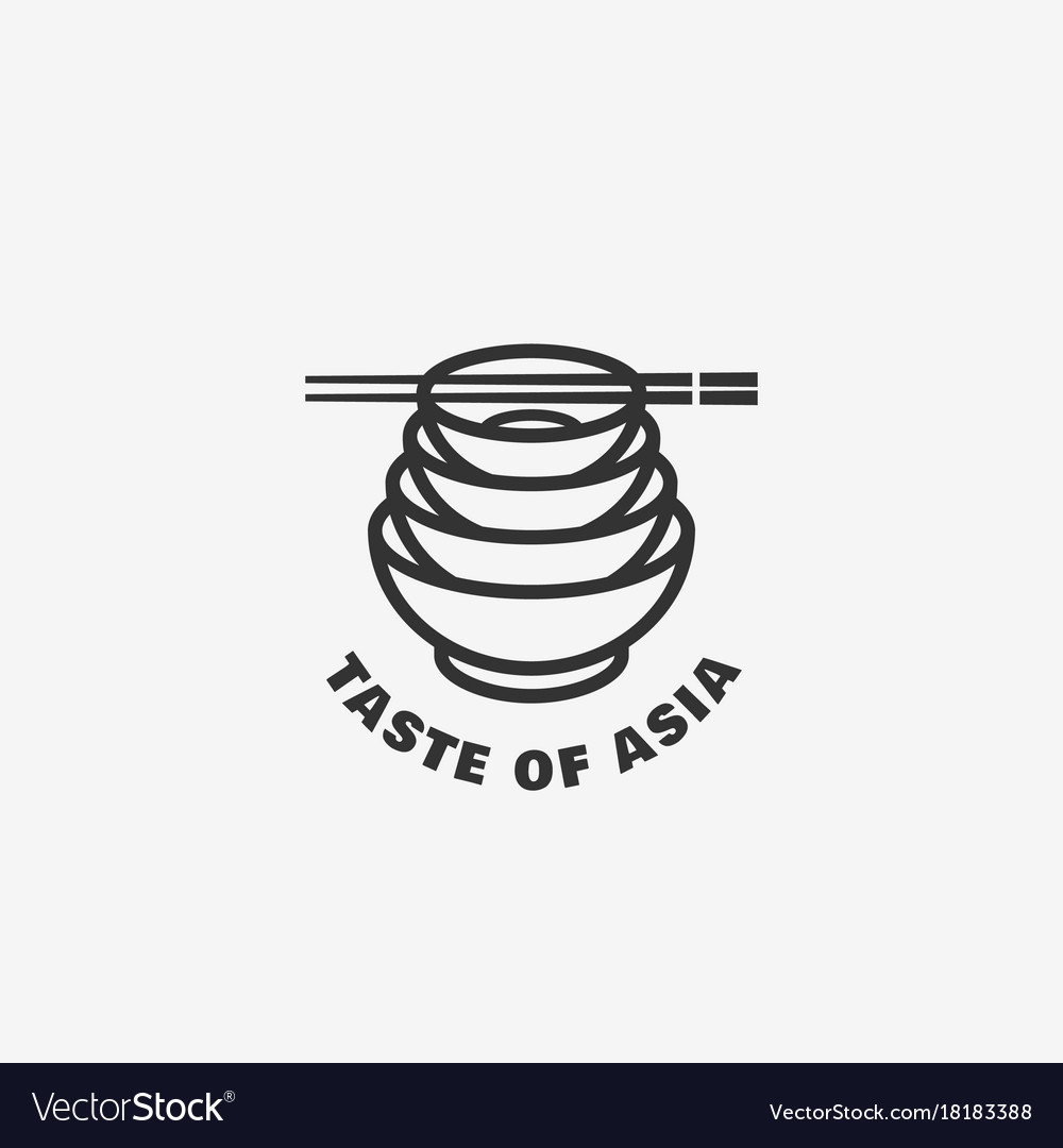 Taste of asia logo Royalty Free Vector Image - VectorStock