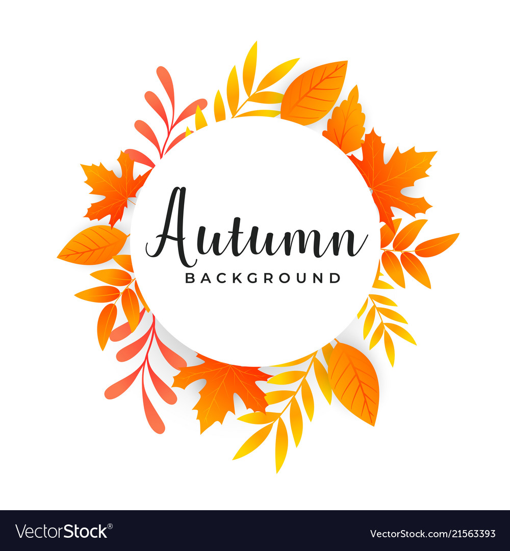 Autumn leaves background with text space