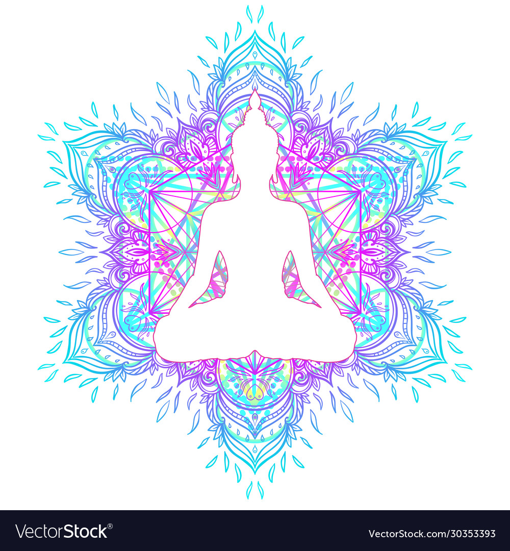 Chakra concept inner love light and peace Vector Image