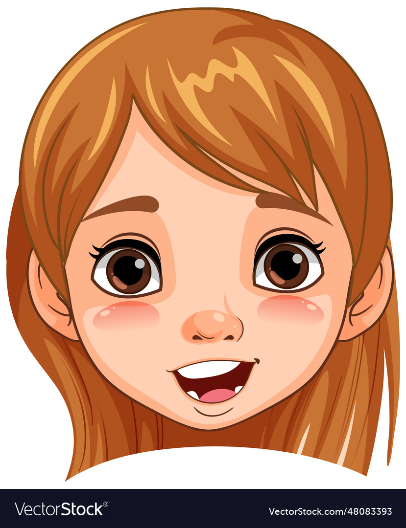 Cute womans surprising face Royalty Free Vector Image