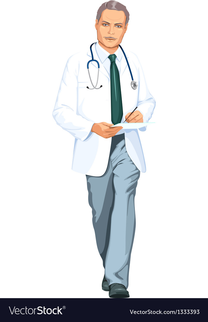 Doctor in a white coat