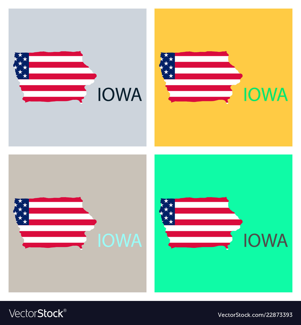 Iowa place of the usa with map flag print upon map vector picture upon VectorStock image relating to Printable Map of Iowa named Iowa place of the us with map flag print upon map vector picture upon VectorStock
