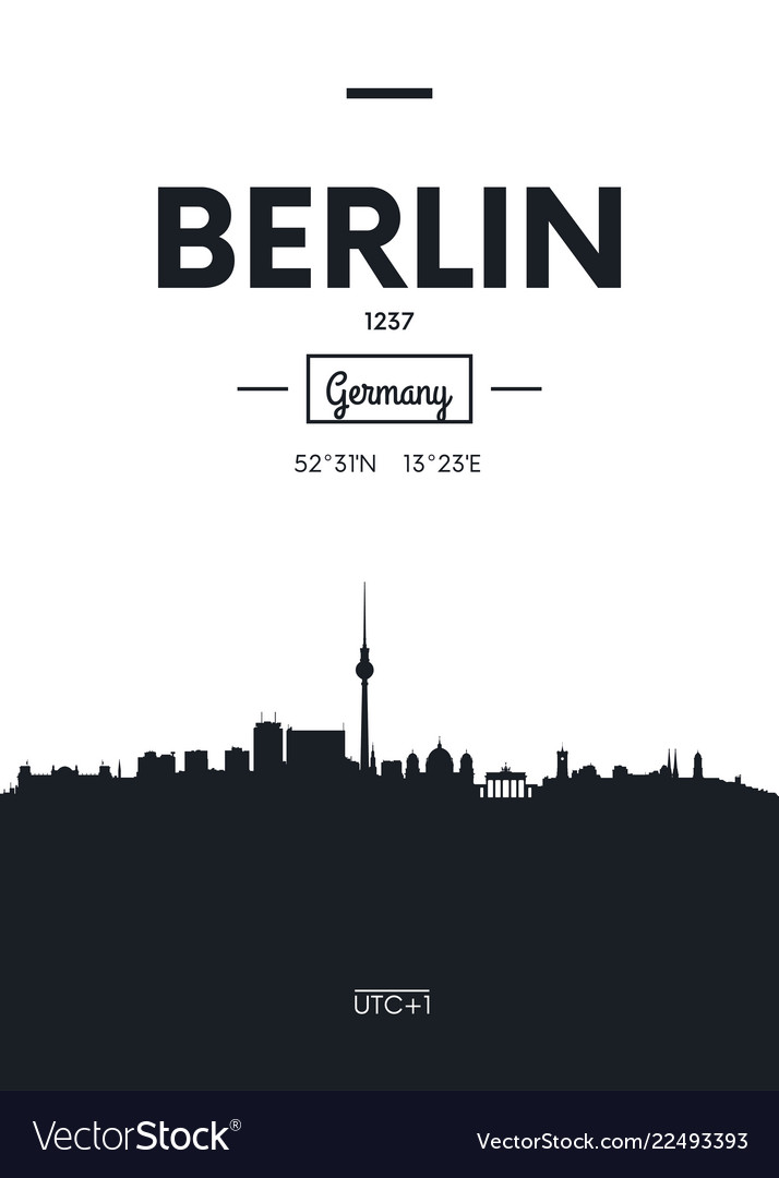 Poster Stadt Skyline berlin Wohnung Stil