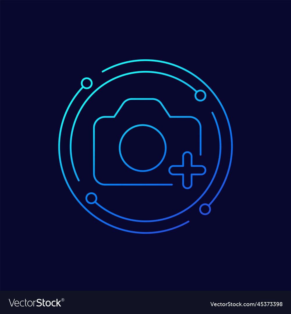 Add photo icon linear design