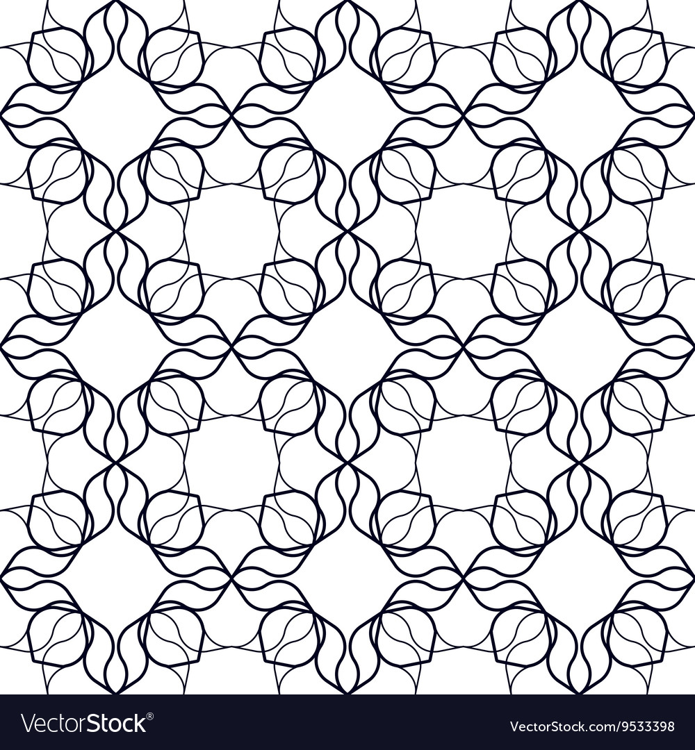 Art nouveau linear pattern Royalty Free Vector Image