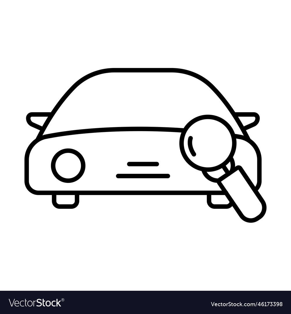 Auto diagnosis icon car icon with search icon Vector Image