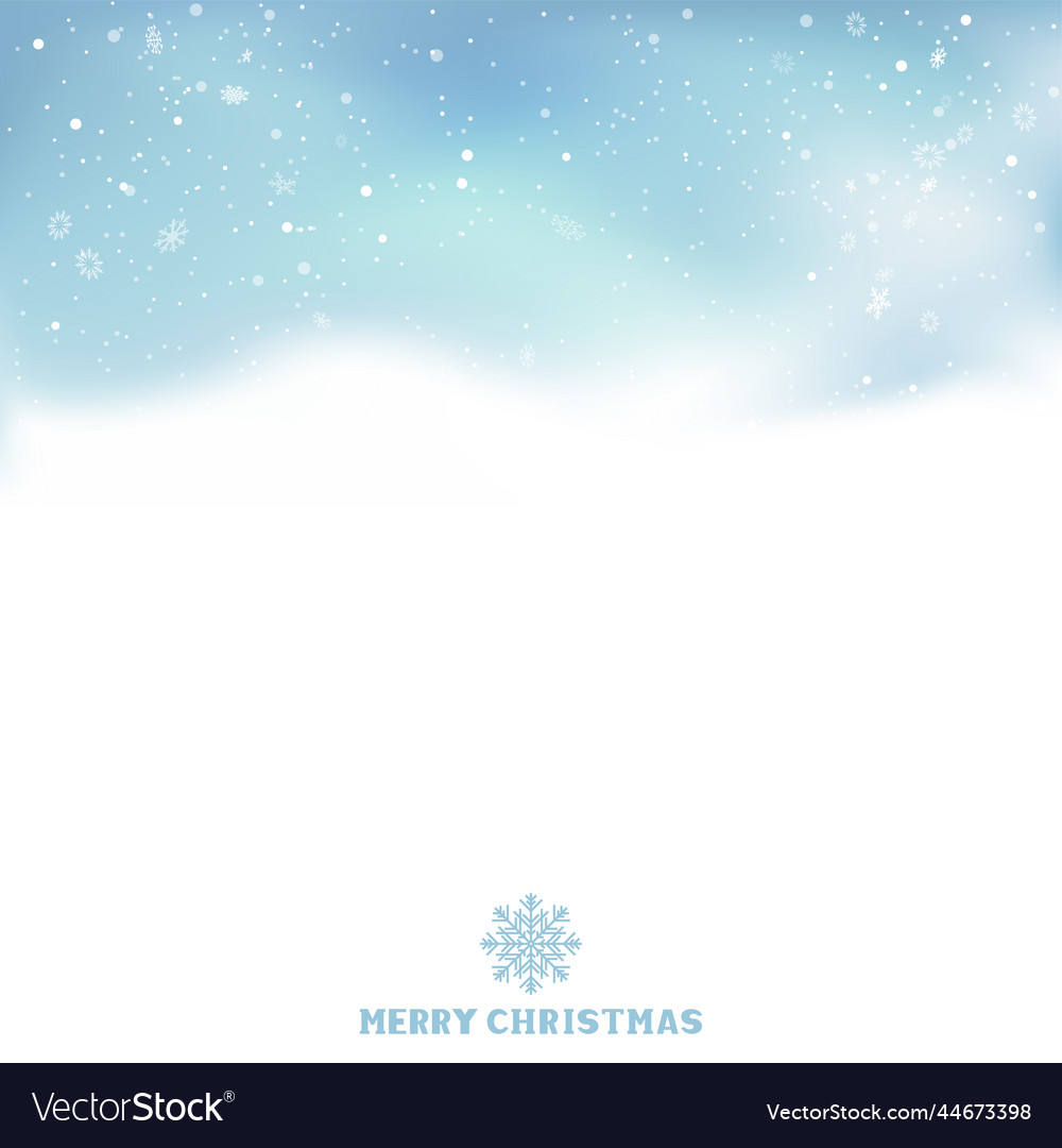 Christmas winter snow textarea template Royalty Free Vector