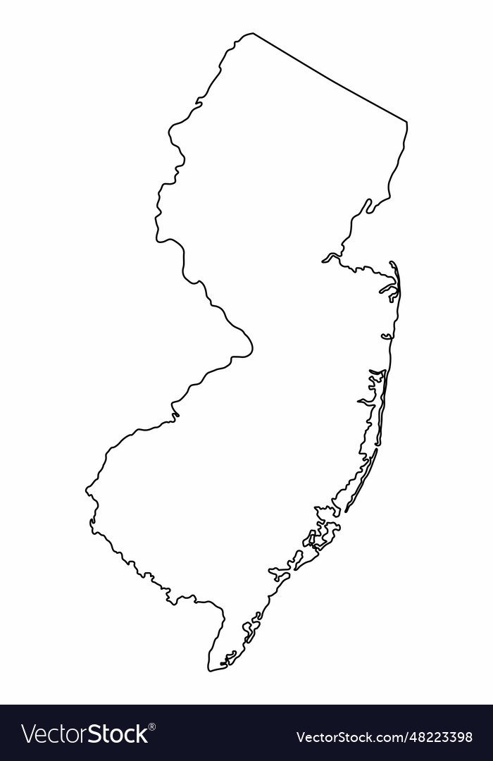 New jersey map outline