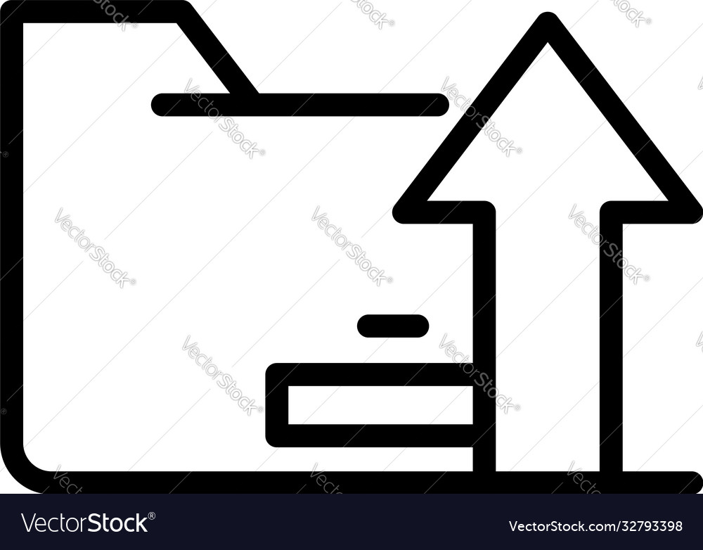 Operating system upload folder icon outline style Vector Image