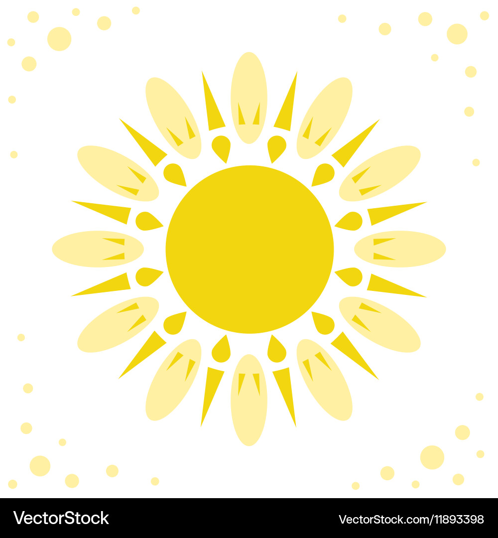 Sun icon isolated Royalty Free Vector Image - VectorStock