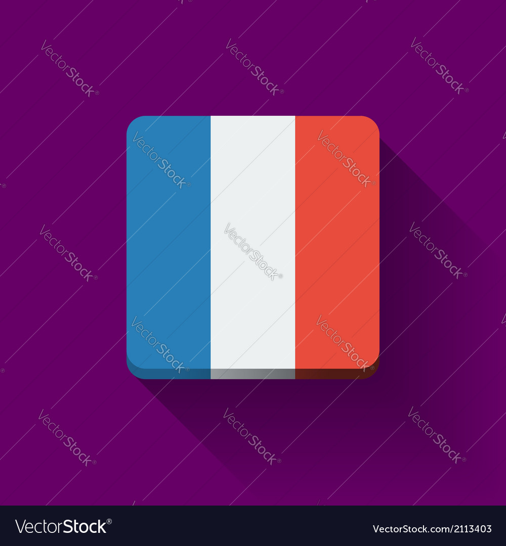 Button with flag of france Royalty Free Vector Image