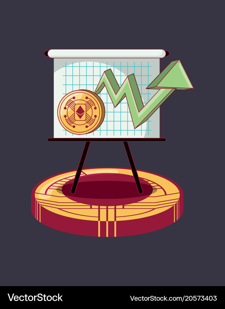 Cryptocurrency concept design Royalty Free Vector Image