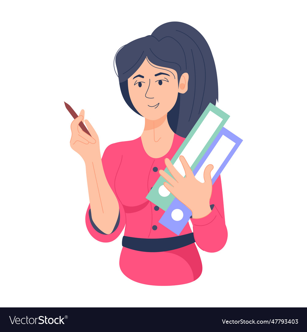 Female worker Royalty Free Vector Image - VectorStock